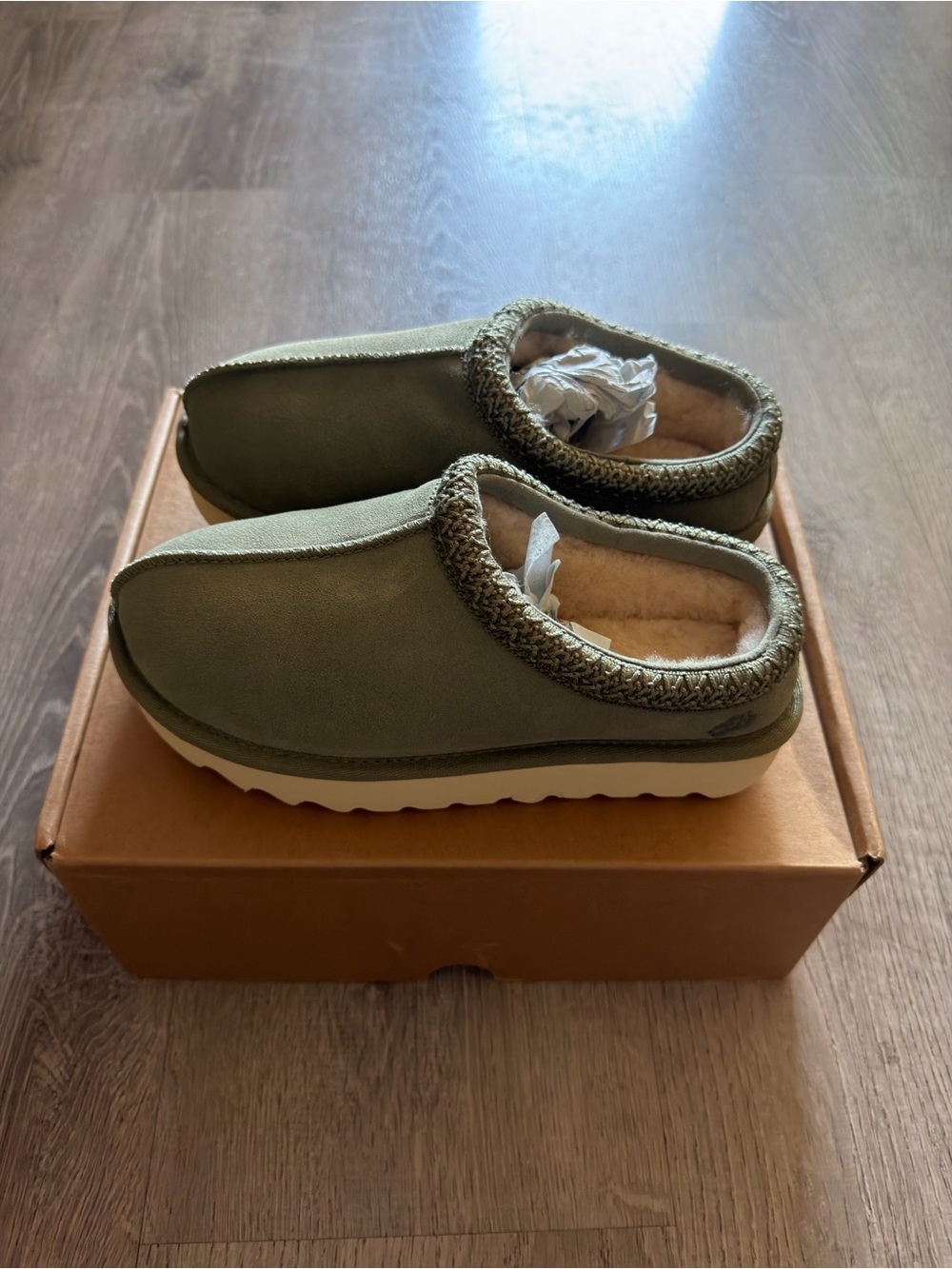 Darc Sport Sage Green Slip-On Clog with Cream Lining